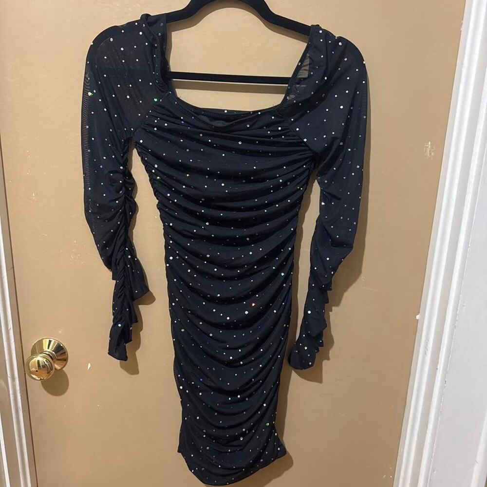 Black mini dress